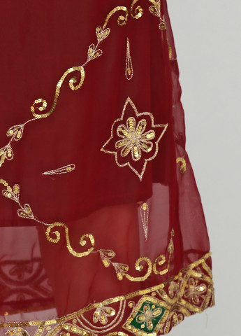 Бордовая кэжуал однотонная юбка Parasuco а-силуэта (трапеция)