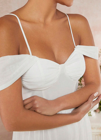 Комбінезон SHEIN комбінезон-брюки однотонний білий кежуал поліестер