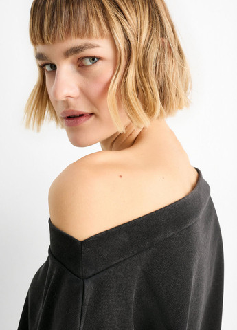 Темно-сірий світшот C&A однотонний без декору (362193819)