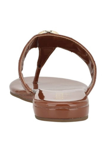 Коричневые кэжуал вьетнамки Guess с логотипом, лаковые