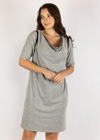 Світло-сіра кежуал сукня сукня-футболка Time of Style меланжева
