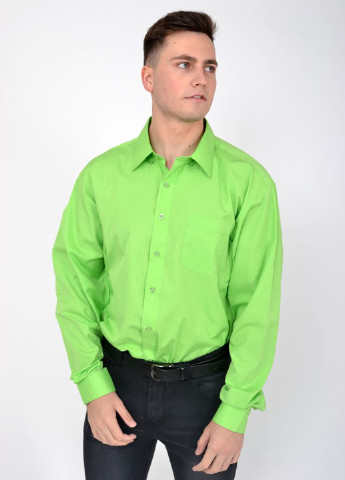 Салатовая кэжуал рубашка однотонная Ager с длинным рукавом