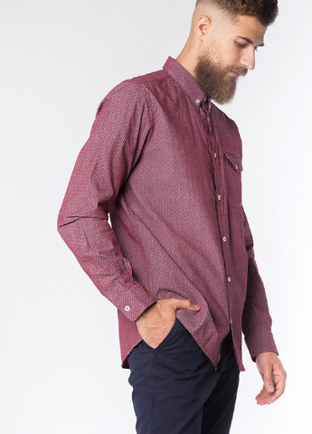 Светло-бордовая кэжуал рубашка в клетку Tom Tailor