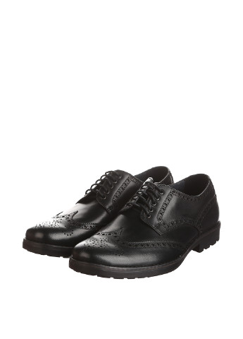 Кэжуал черные мужские украинские туфли Cliford на шнурках