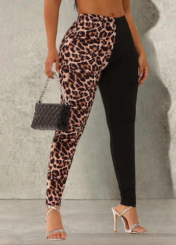 Комбинированные демисезонные леггинсы SHEIN