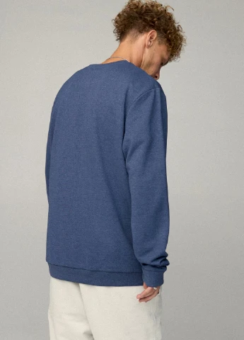 Синий свитшот мужской oversize /no flis/ YAPPI (252387017)
