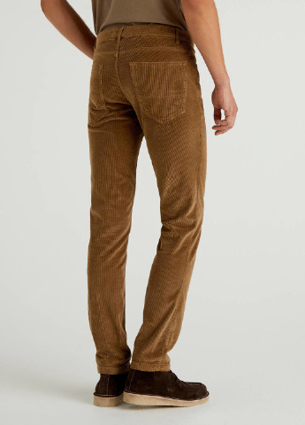 Светло-коричневые кэжуал демисезонные зауженные брюки United Colors of Benetton