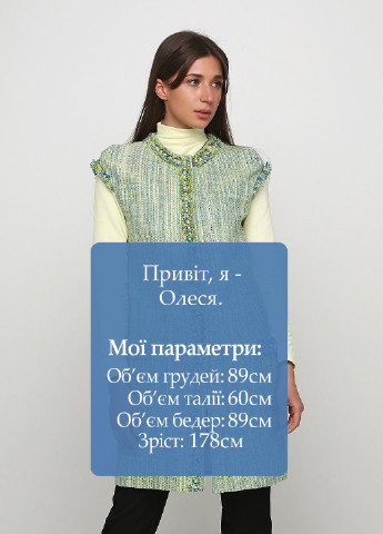 Салатовый женский жакет Kristina Mamedova меланжевый - демисезонный