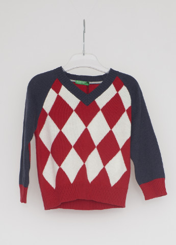 Вишневый демисезонный пуловер пуловер United Colors of Benetton