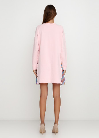 Розовое кэжуал платье а-силуэт One Love однотонное