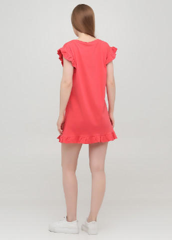 Светло-красное кэжуал платье платье-футболка Sarah Chole с цветочным принтом