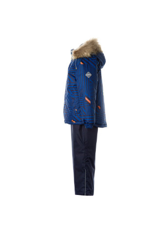 Синій зимній комплект зимовий (куртка + напівкомбінезон) winter Huppa