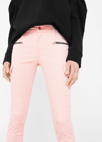Светло-розовые кэжуал летние брюки Mango