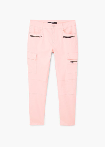 Светло-розовые кэжуал летние брюки Mango