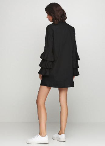 Черное кэжуал платье рубашка Boohoo Boutique однотонное