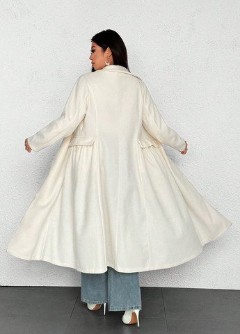 Молочне зимнє Пальто двобортне SHEIN