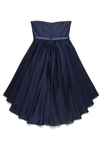 Темно-синя коктейльна сукня з відкритими плечима Swing однотонна