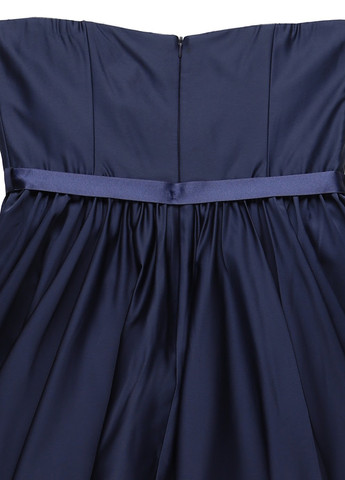 Темно-синя коктейльна сукня з відкритими плечима Swing однотонна