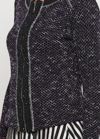 Жакет Signature геометричний темно-фіолетовий кежуал трикотаж, бавовна, поліестер
