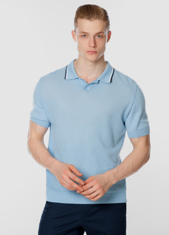 Голубой футболка-поло мужское для мужчин Arber