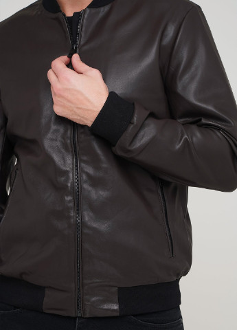 Темно-коричневая демисезонная куртка Trend Collection