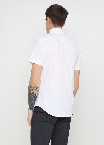 Белая кэжуал рубашка однотонная Ralph Lauren с коротким рукавом