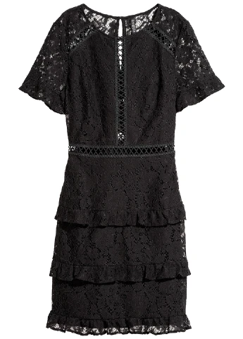 Черное кэжуал платье H&M однотонное