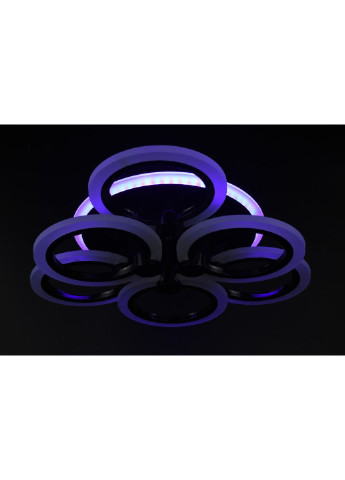 Люстра потолочная LED с пультом A2374/3+3S-RGB-bk Черный 11х47х47 см. Sunnysky (253527787)