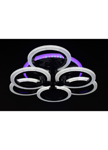 Люстра потолочная LED с пультом A2374/3+3S-RGB-bk Черный 11х47х47 см. Sunnysky (253527787)