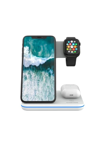 Зарядний пристрій (CNS-WCS303W) Canyon WS-303 3in1 Wireless charger (253507185)