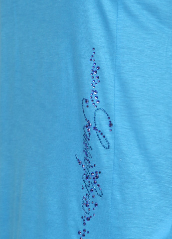 Голубая летняя футболка Sassofono
