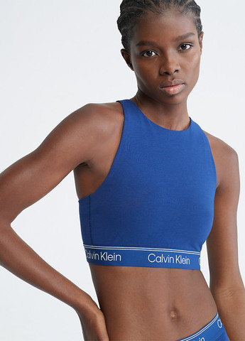 Синій топ бюстгальтер Calvin Klein без кісточок трикотаж, бавовна