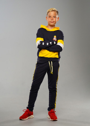 Сине-желтый демисезонный спортивный костюм с рисунком Sinthia (192445518)