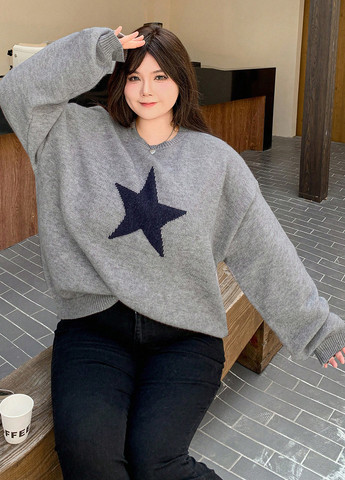 Серый зимний джемпер джемпер SHEIN