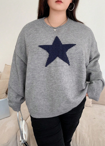 Серый зимний джемпер джемпер SHEIN