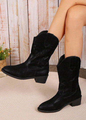 Черные осенние полусапоги SHEIN