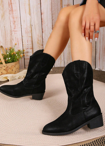 Черные осенние полусапоги SHEIN