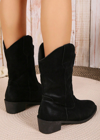 Черные осенние полусапоги SHEIN