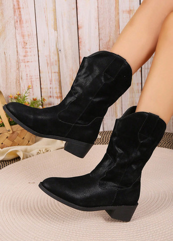 Черные осенние полусапоги SHEIN