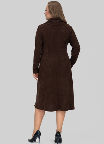 Темно-коричнева кежуал сукня кльош A'll Posa однотонна