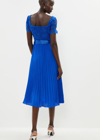 Синее вечернее, кэжуал платье плиссированное Coast однотонное