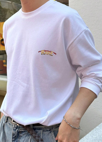 Лонгслів SHEIN малюнок білий кежуали бавовна