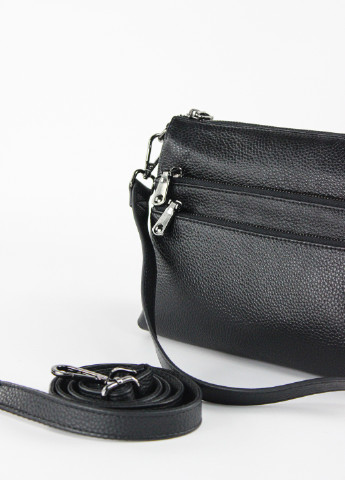 Сумка / Женская сумка / Женская кожаная сумка / Сумка из натуральной кожи / Polina&Eiterou однотонная чёрная кэжуал