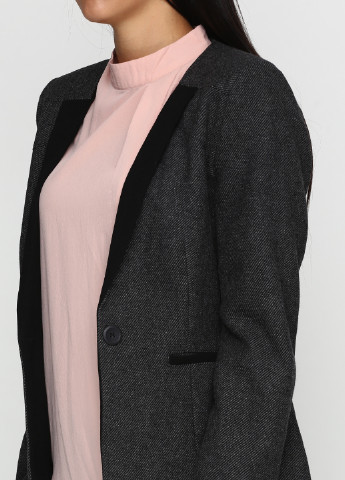 Серый женский жакет Object полосатый - демисезонный