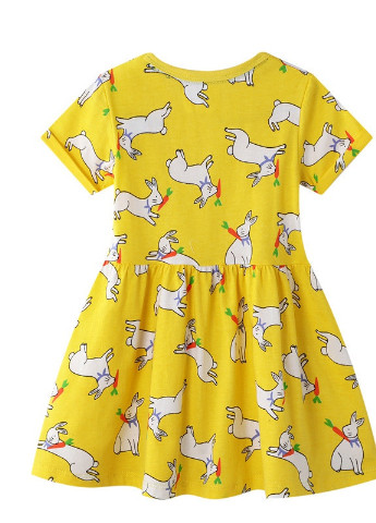 Жовта плаття для дівчинки кролик з морквою Jumping Meters (232551884)