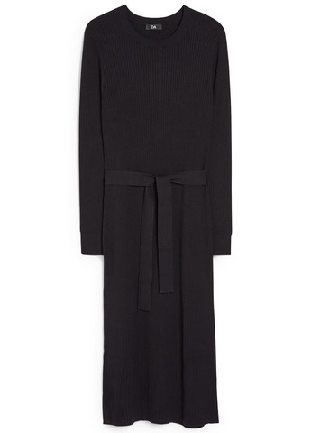 Черное кэжуал платье силуэтная C&A однотонное