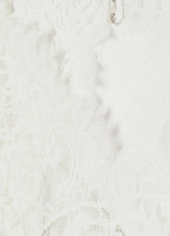 Молочное кэжуал кружевное свадебное платье H&M однотонное