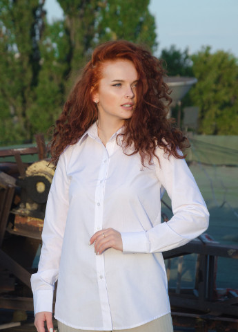 Белая классическая рубашка INNOE с длинным рукавом