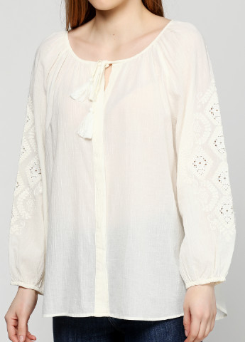 Молочна демісезонна блуза Massimo Dutti