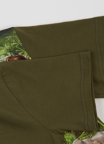 Оливковий (хакі) літній костюм (футболка, шорти) з шортами ArDoMi